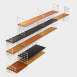 Mid century wall unit shelving system by Nisse Strinning for String AB, Sweden 1950s-1960s