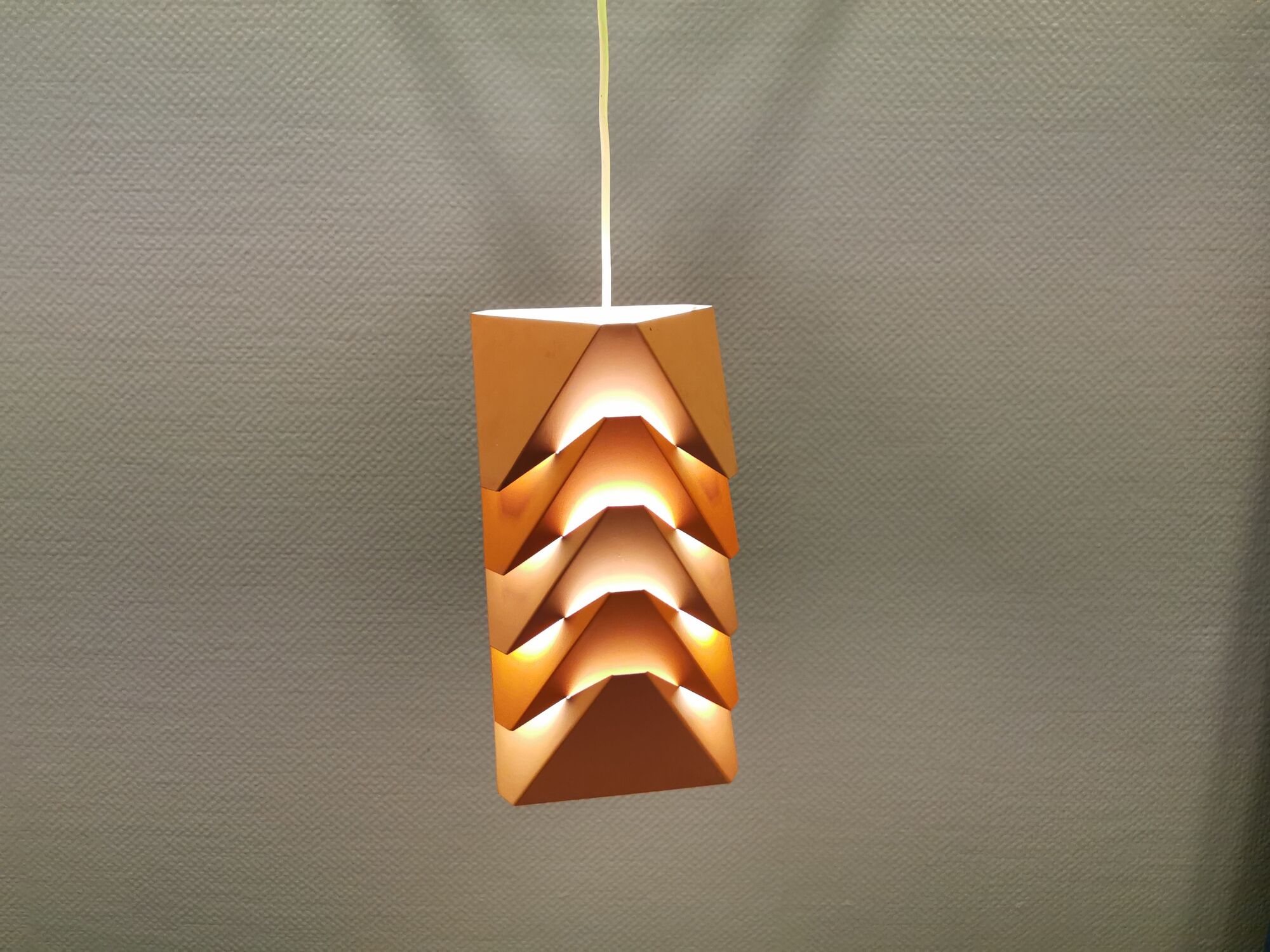 Hanging lamp, designed by the famous Louis Weisdorf, for Danish Lyfa in 1970, model EKKO