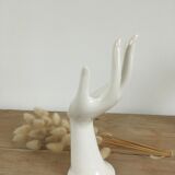 Vase soliflore hand white ring
