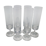 Set of 6 crystal flutes