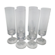 Set of 6 crystal flutes