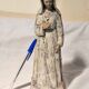 Statue vierge sainte en terre cuite peinte