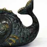 Cendrier en bronze de table ou à main de style milieu de siècle par Walter Bosse