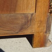 Walnut and walnut burl commode in Louis Philippe style.