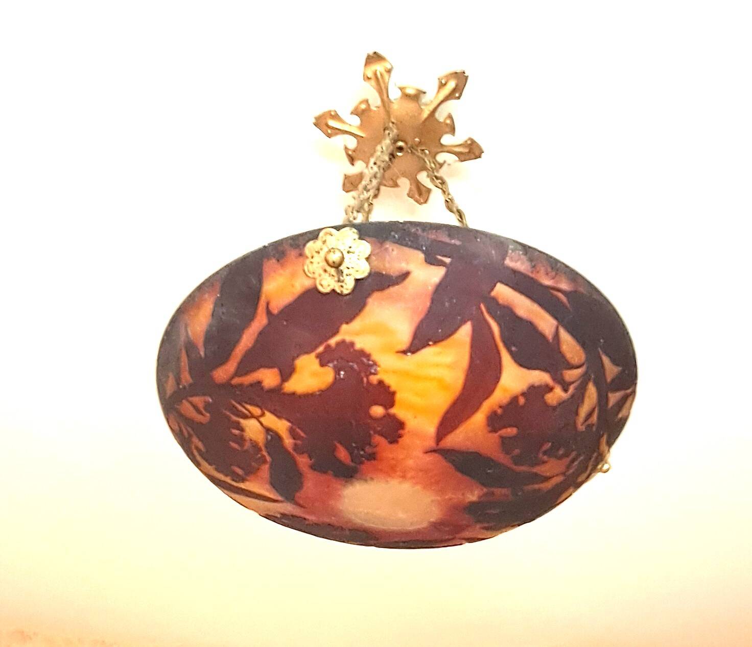 Daum Nancy Art Nouveau Ceiling Chandelier Pendant Light France 1900 Art Object