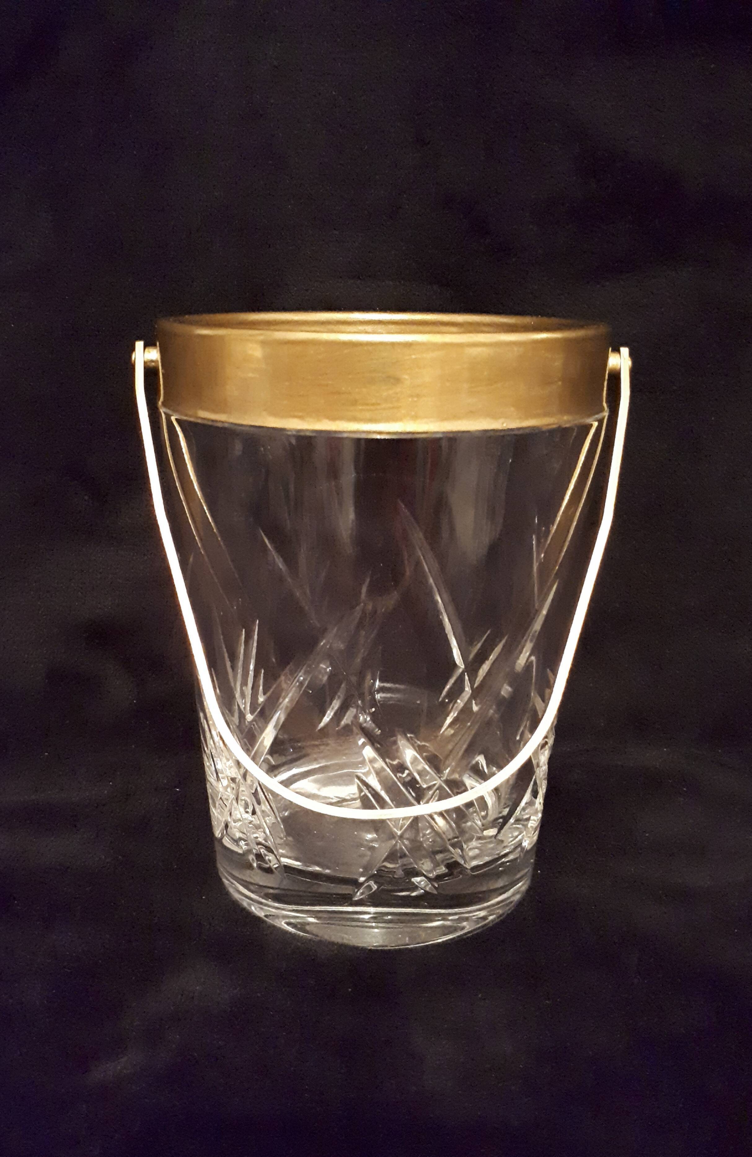 Vintage gold ice bucket