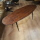 Oval table 1950 a 70 (scandinavian) 137xh49x53 feet compass