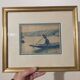 Aquarelle encadrée signée marine paysage