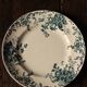 A set of 4 flat plates Terre de fer mismatched blue
