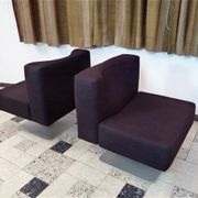 System 350 lounge chairs & side table by Herbert Hirche for Mauser, 1974, set of 3