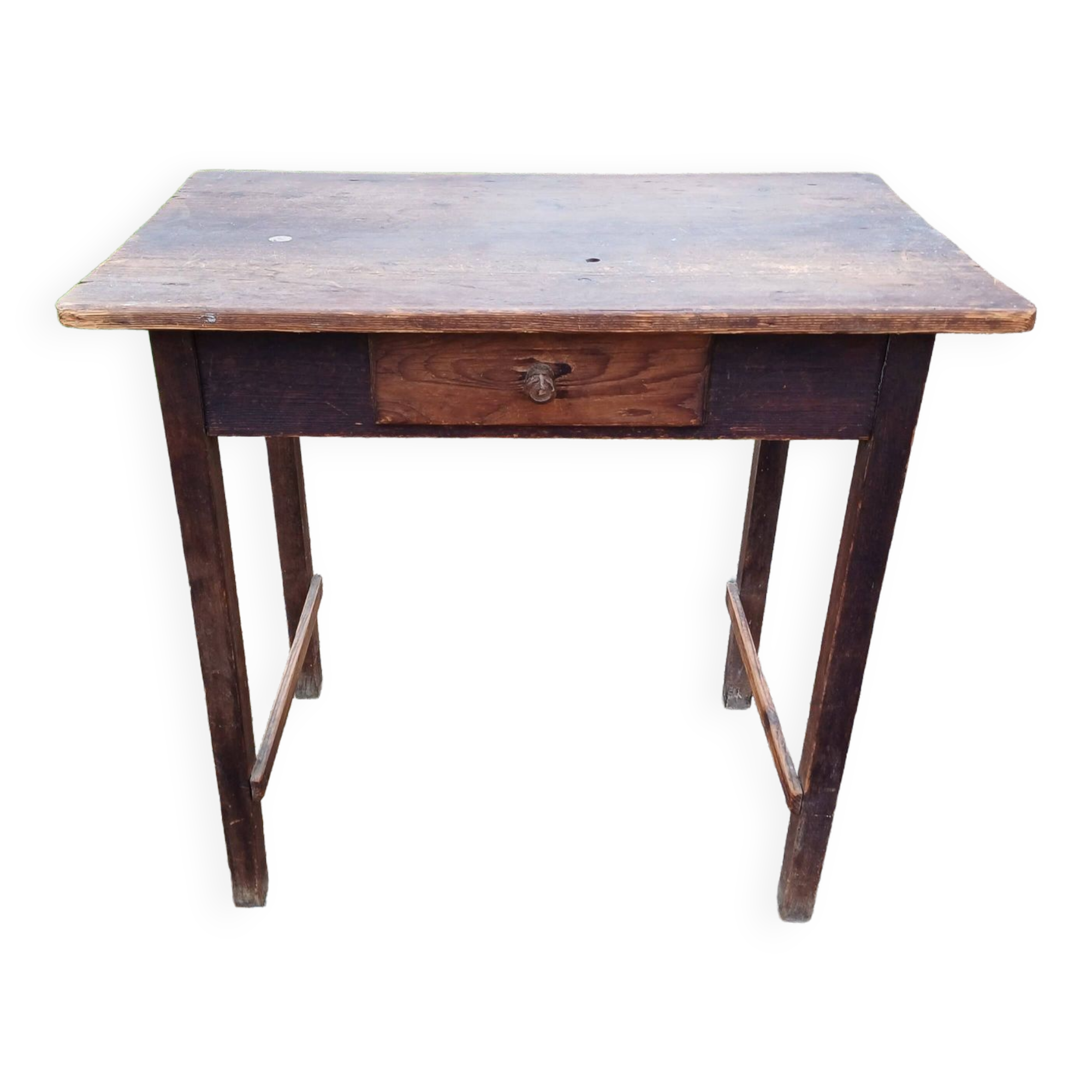 Small pine table, 1 drawer