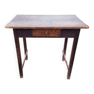Small pine table, 1 drawer