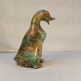 Animal statuette in double-layer lacquered glass by Jean-Noël Bouillet