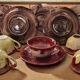 6 stoneware cups/saucers from the Morvan region