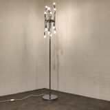 Vintage chrome 12 light floor lamp, 1970s