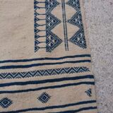 Tapis beige et bleu fait 195x105cm