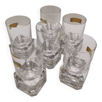 6 verres à digestif en cristal