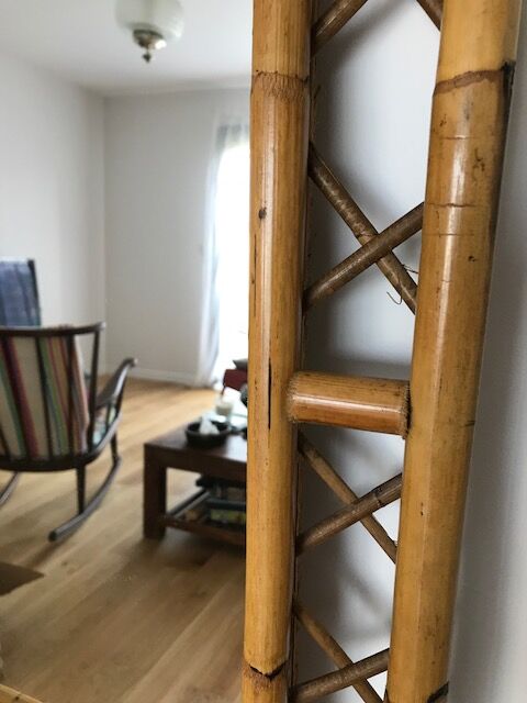 Vintage rattan mirror  51x66cm