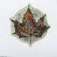 Antique ceramic bowl signed – maple leaf decoration