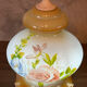 Vintage suspension in iridescent opaline floral – Verrerie de Vianne – Ét
