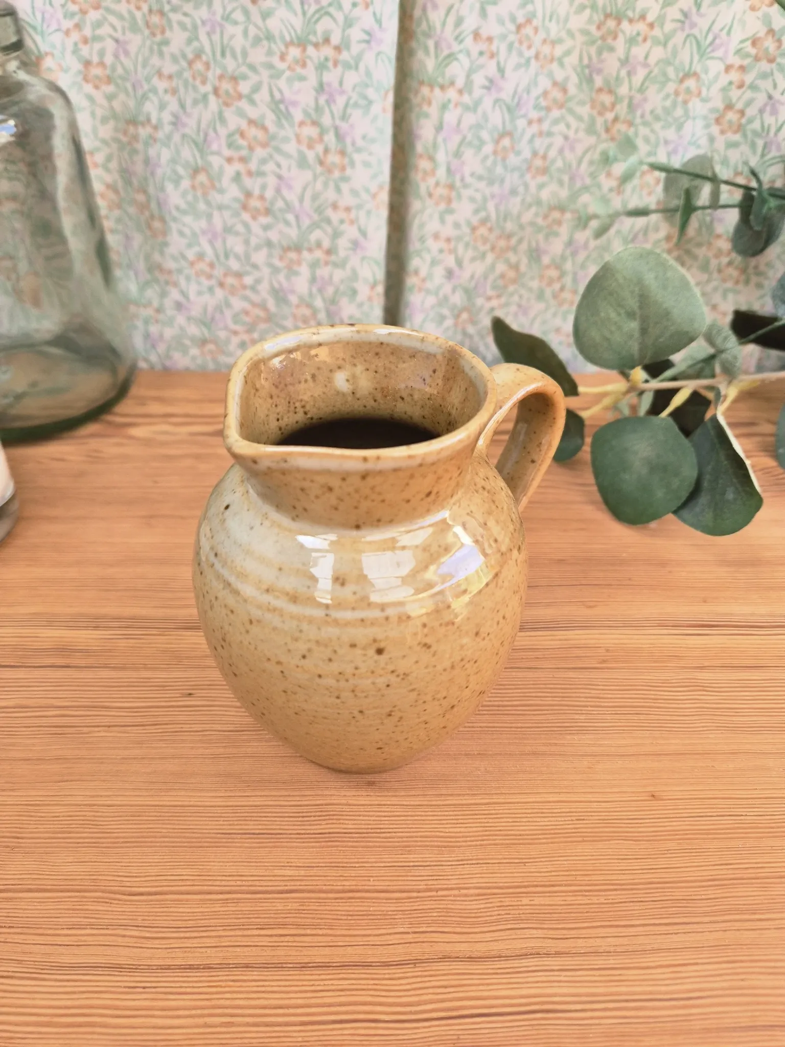 Pot vase carafe pichet vintage grès