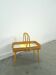 Rattan vintage tray on legs with yellow formica, fruit basket
