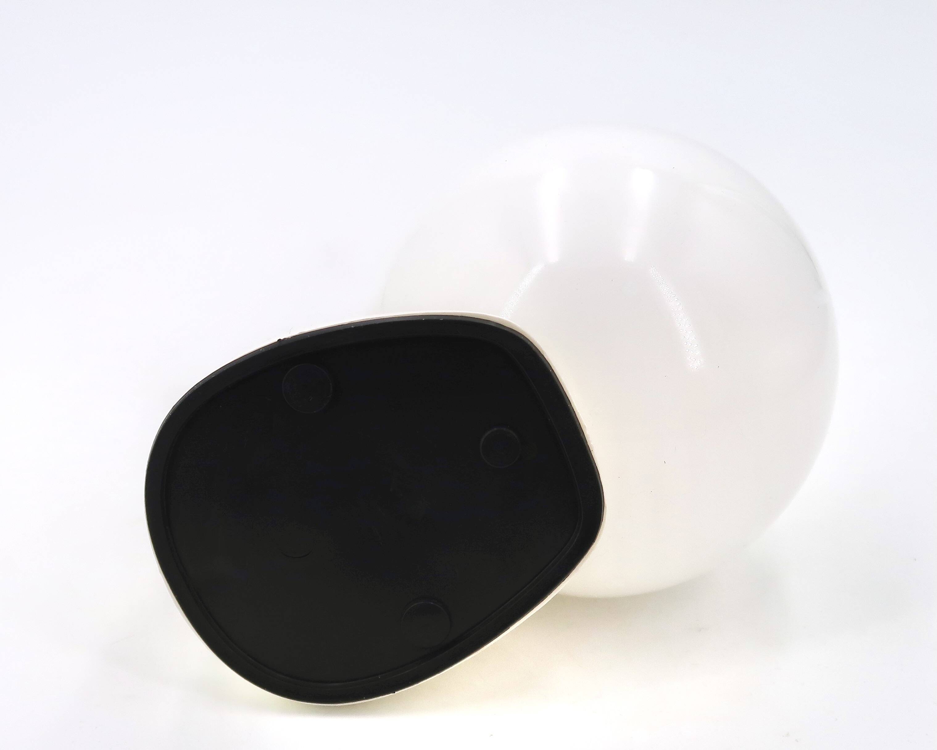 White Tissot wall light with opaque glass globe, 1970s/80s