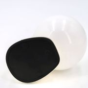 White Tissot wall light with opaque glass globe, 1970s/80s