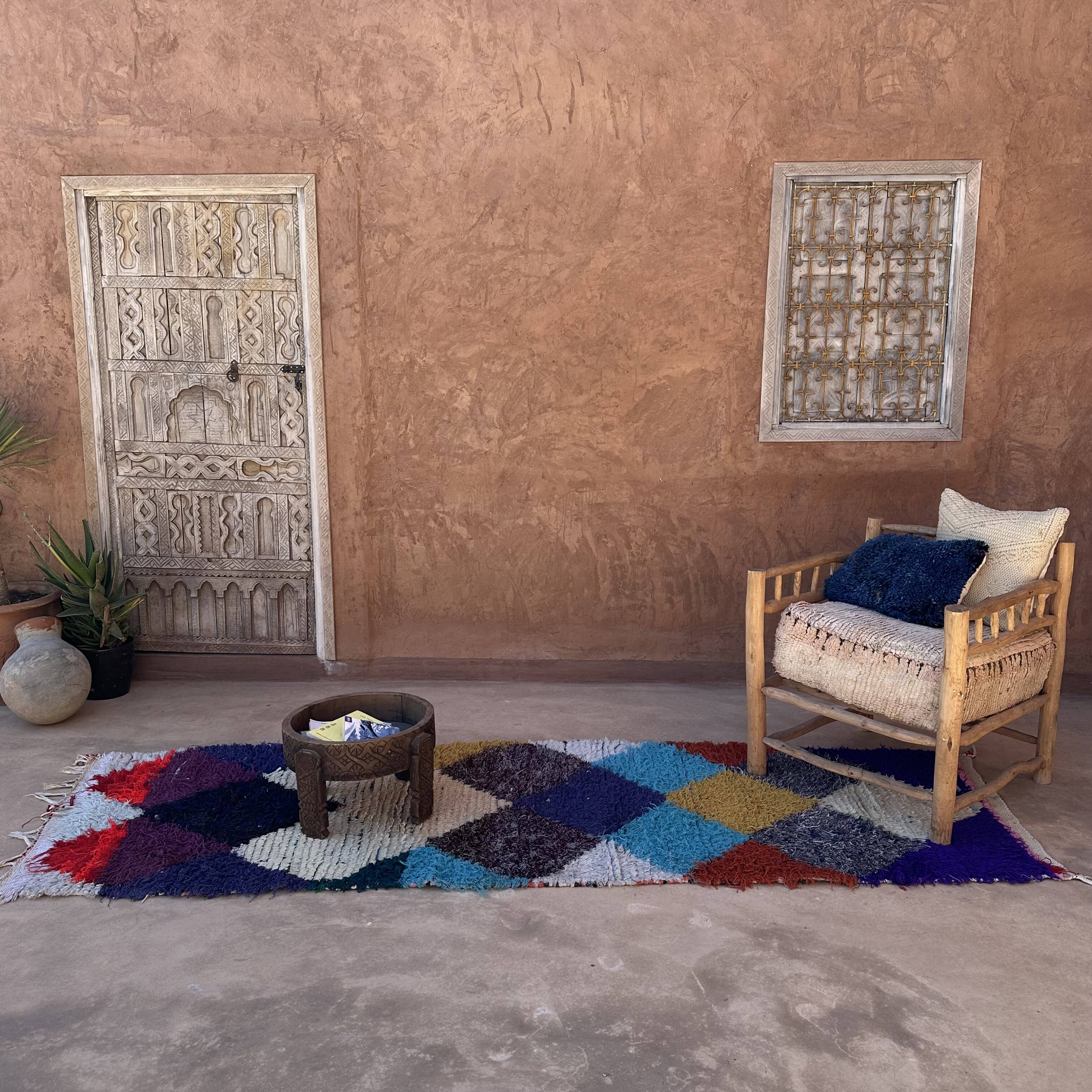 Tapis Marocain Azilal coloré - 98 x 292 cm