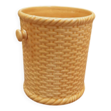 1950s Gien earthenware planter in a basket shape