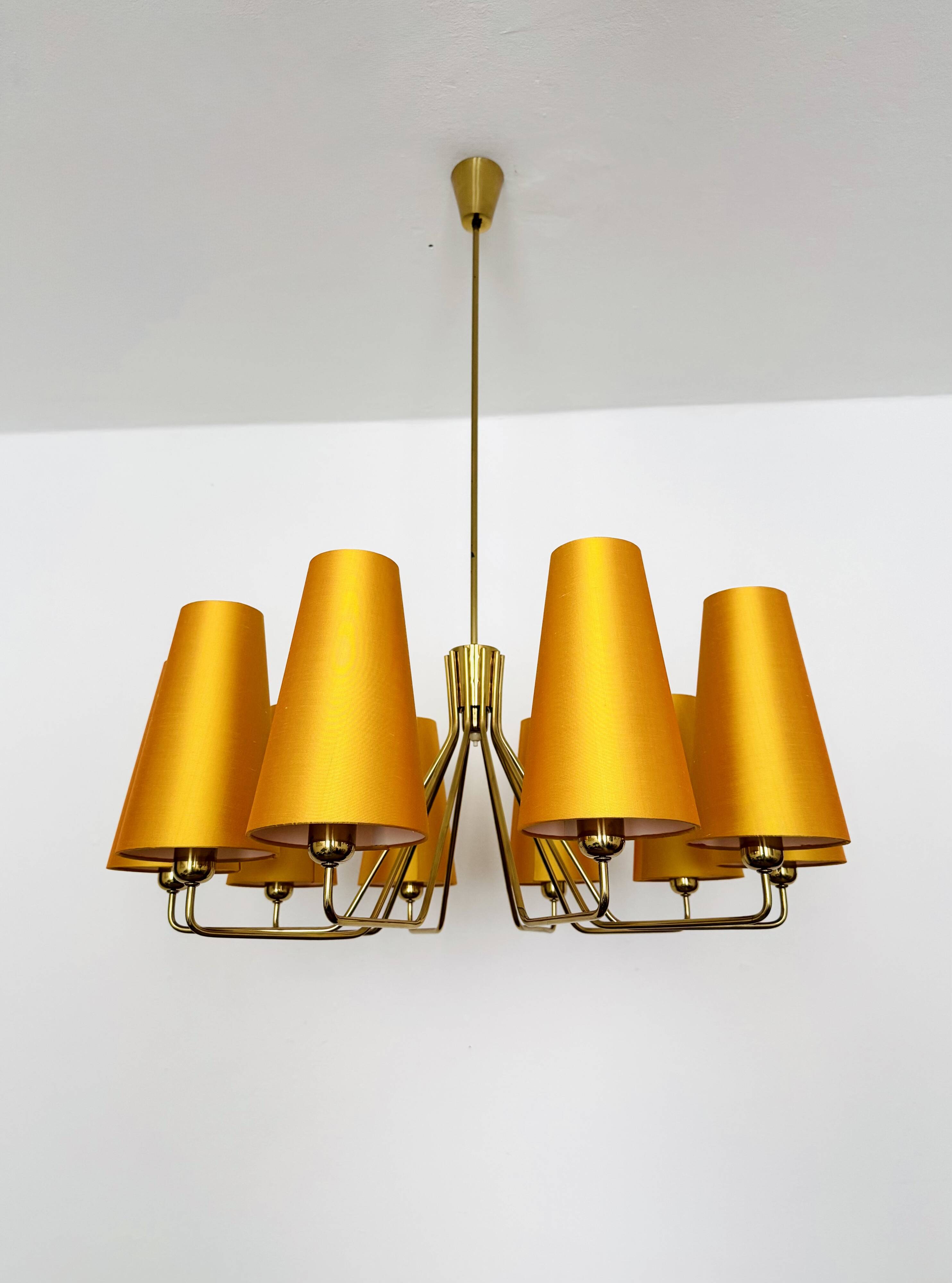 Large Brass Chandelier by Rupert Nikoll