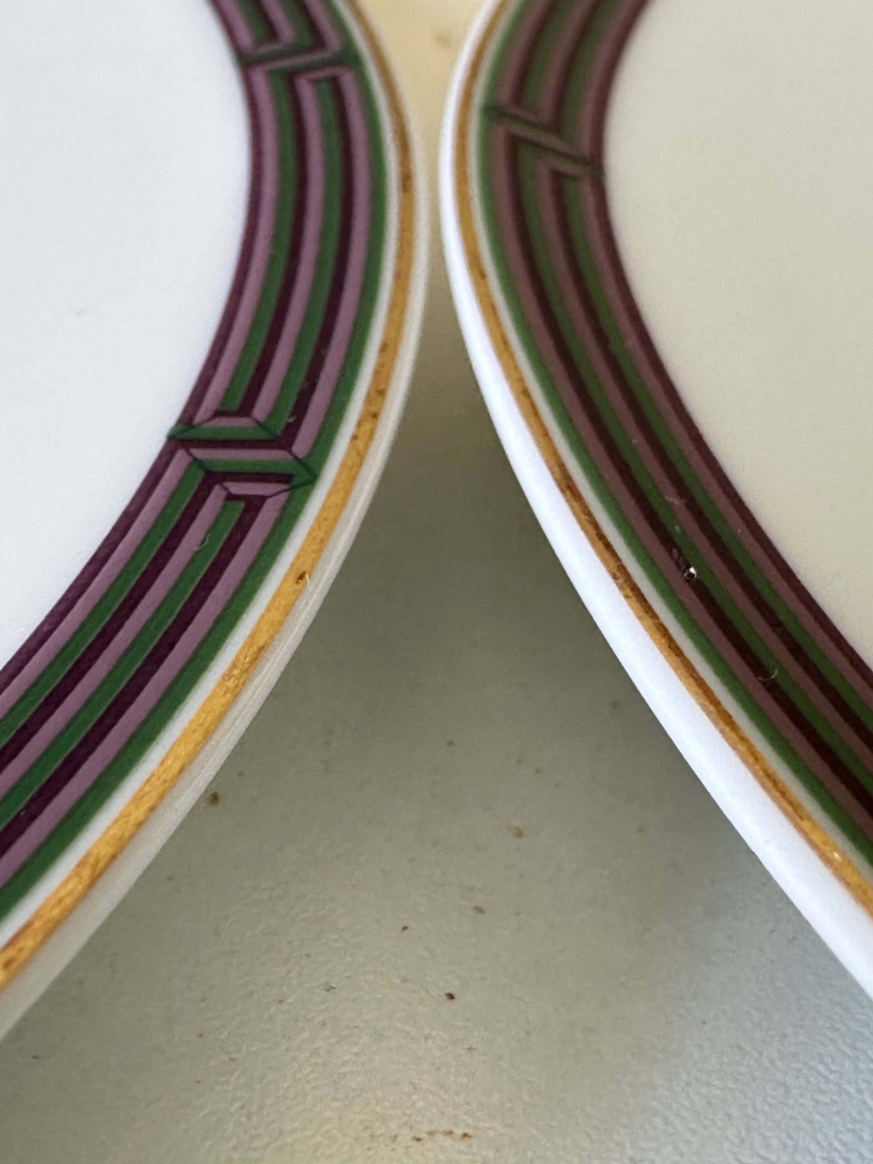 6 Christofle dessert plates, vintage Parma model