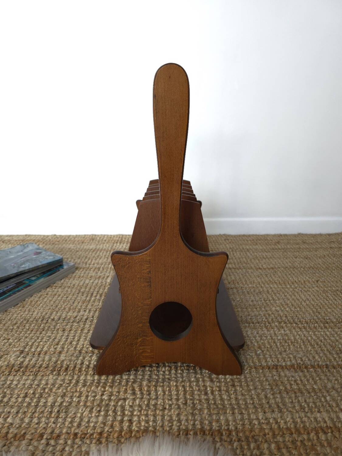 Wooden magazine rack