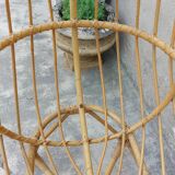 Vintage rattan cradle 1950