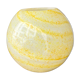 Vase boule en verre de Clichy jaune pop