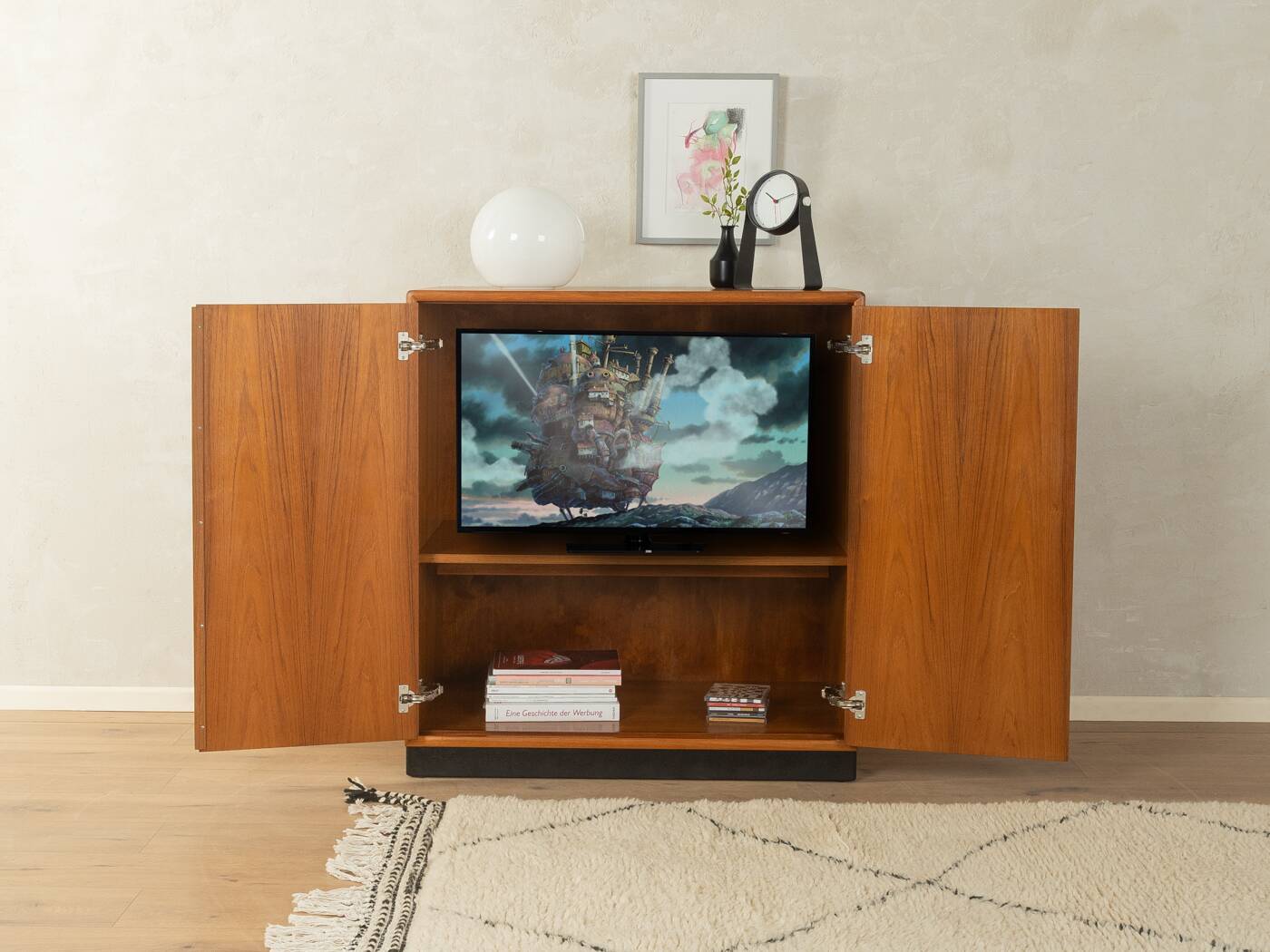 Rare TV sideboard from the 1960s, teak veneer, Denmark