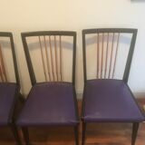 Series of 4 vintage 1960 chairs