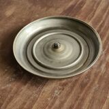 English Art Deco chrome and mirror Lazy Susan revolving server