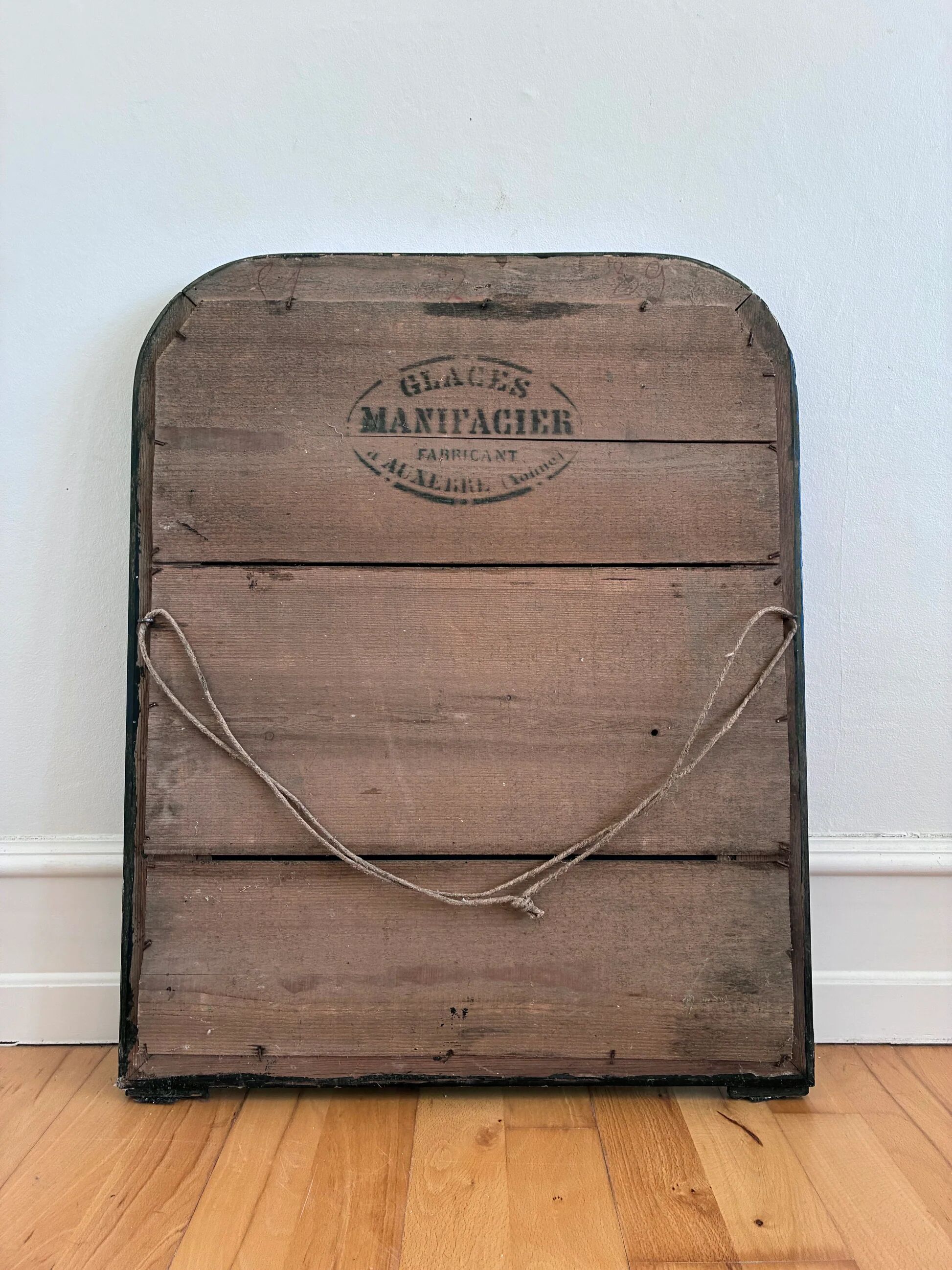 Miroir antique français Louis Philippe – noir et or, fin du 19e siècle