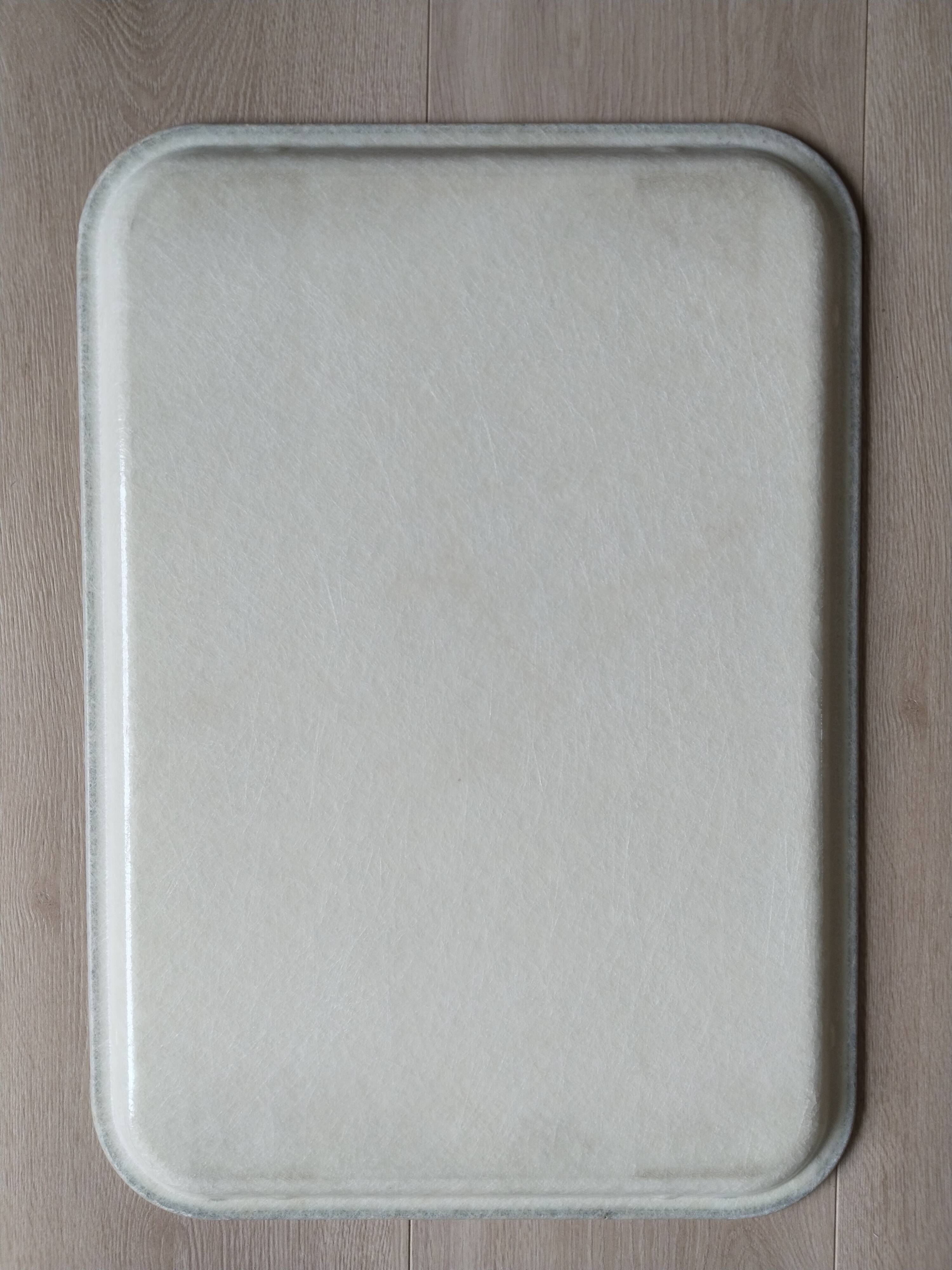 Vintage fiberglass tray, cane pattern