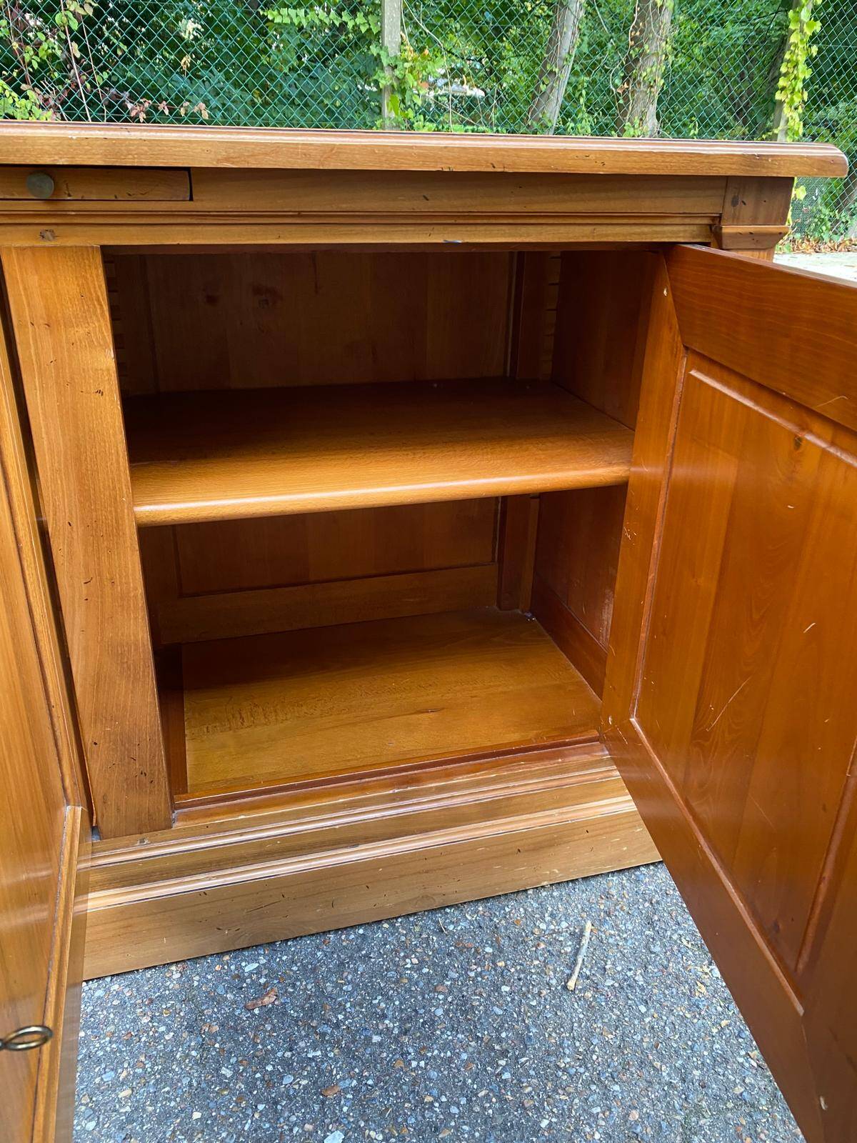 19th century Louis Philippe solid oak sideboard 190cm