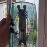 Pair of smoked glass wall lights - Veca editions, Fontana Arte - Design 1970