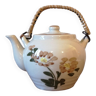 Chinese ceramic teapot with floral pattern, large capacity