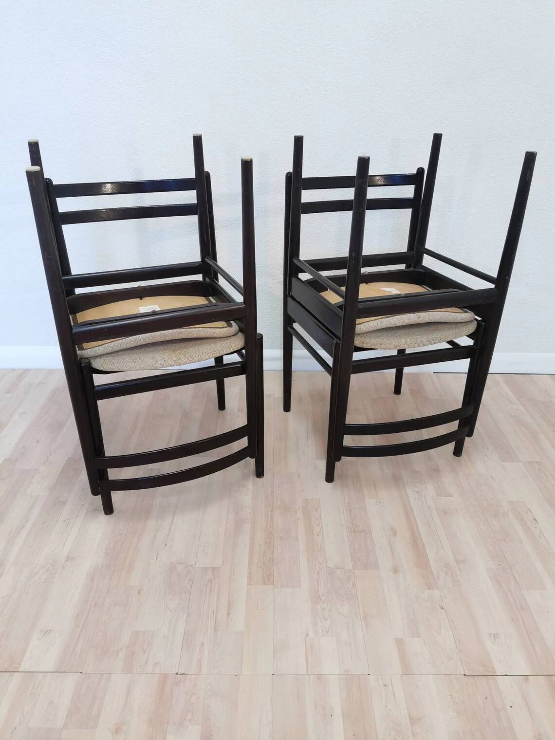 Set of 4 Stol Kamnik Dining Chair: Vintage Scandinavian Beech Wood, Yugosla