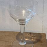 10 wine glasses, carved transparent glass, art deco cups, old and trendy