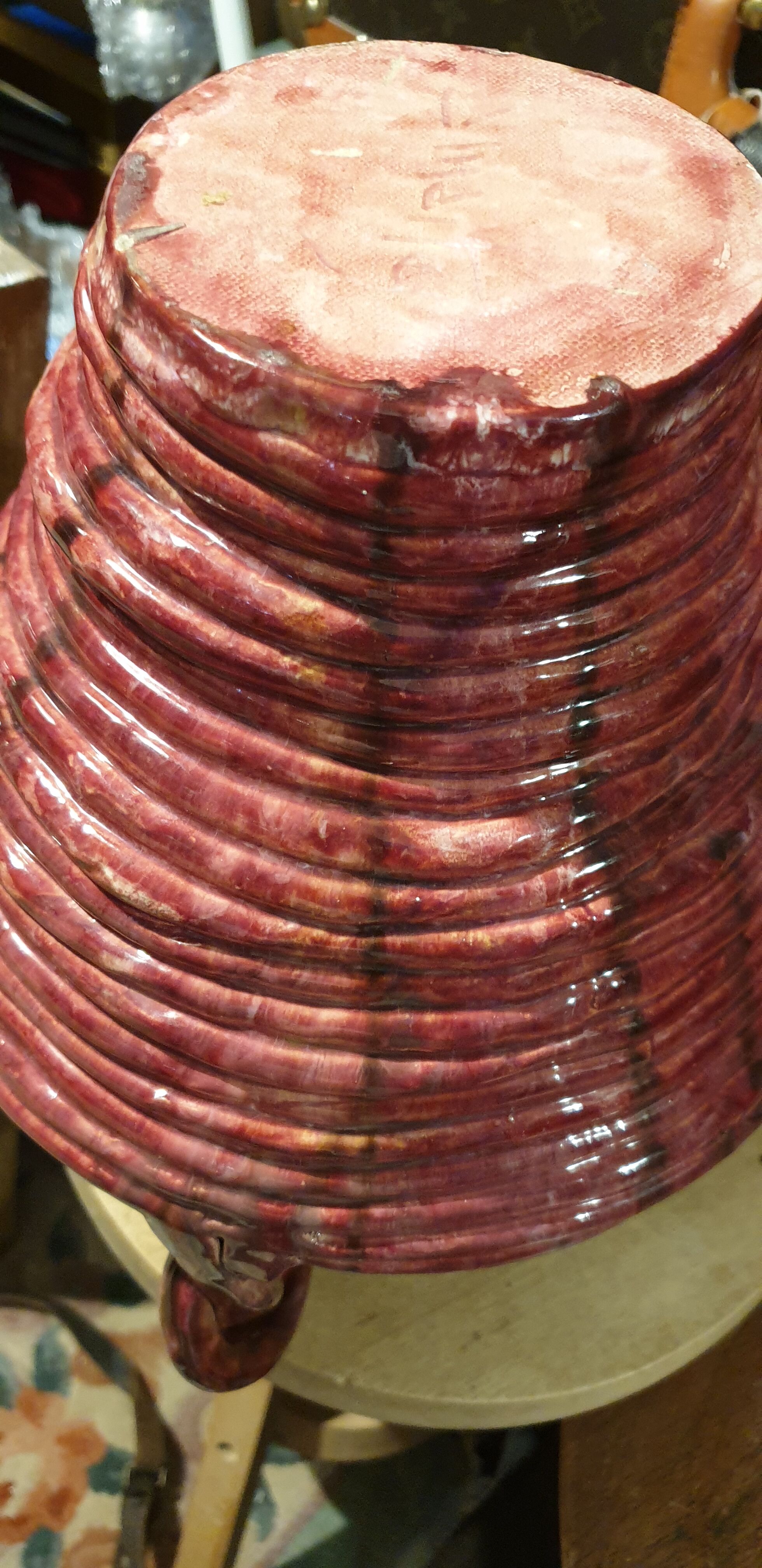 Artisanal pottery vase