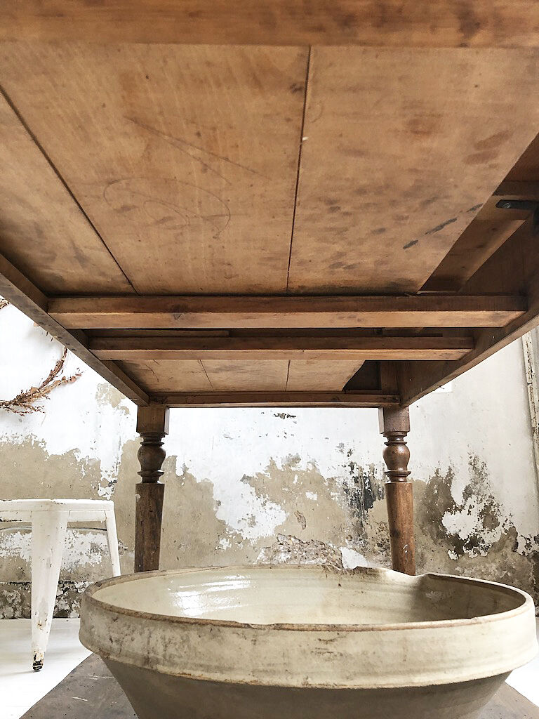 Artist studio oak draper table