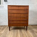 Scandinavian chest of drawers 6 drawers vintage teak, 60s