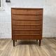 Scandinavian chest of drawers 6 drawers vintage teak, 60s
