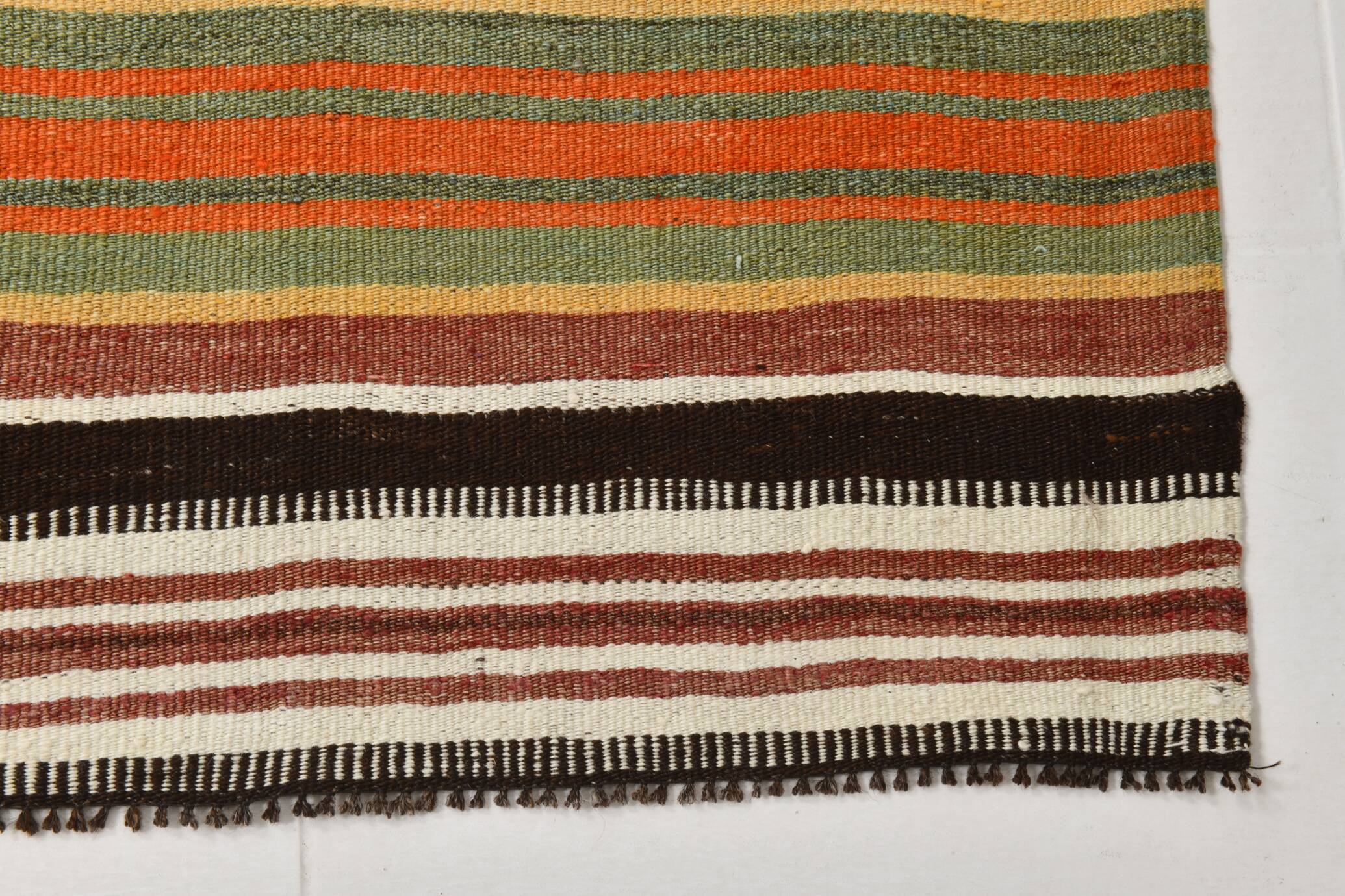 7x14 Wool Runner Rug, Long Wide Rug, 212x438Cm Rare Size Rug,Turkish Runner